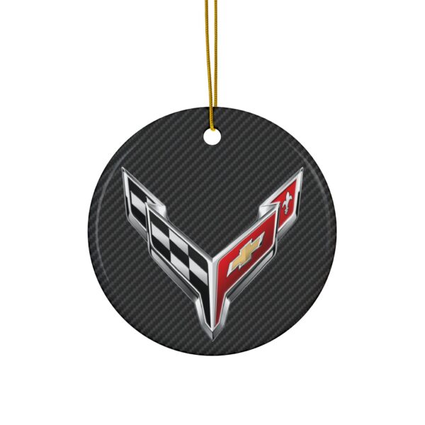Corvette C8 Carbon Fiber Ceramic Ornament