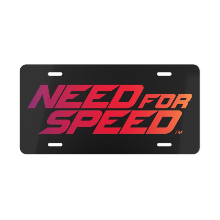 Need For Speed License Plate