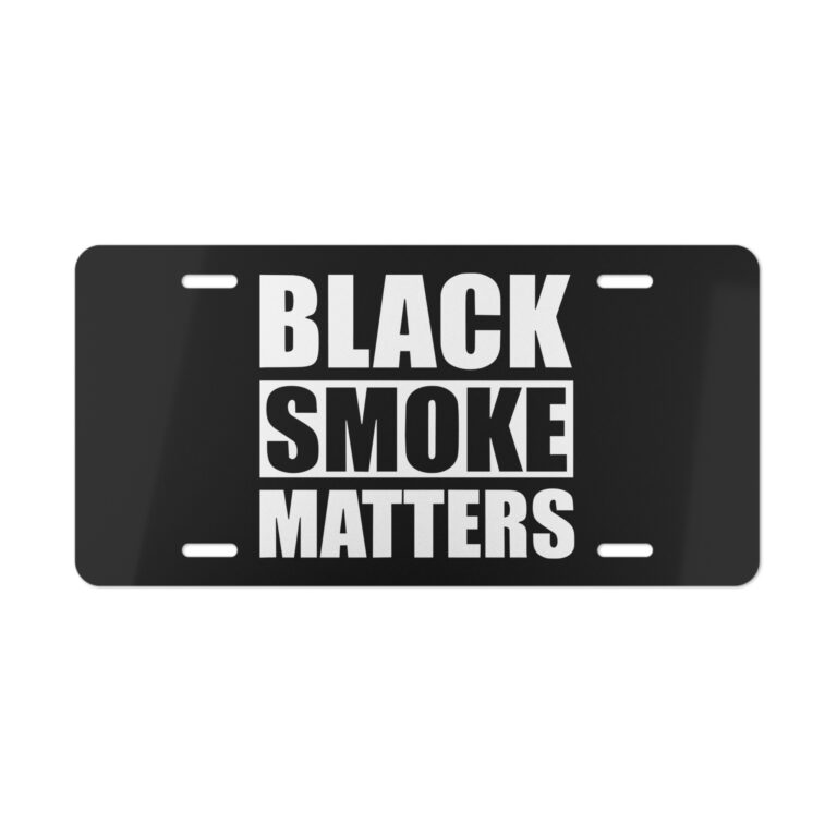 Black Smoke Matters License Plate