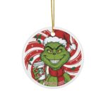 Grinch Starbucks Ceramic Christmas Ornament