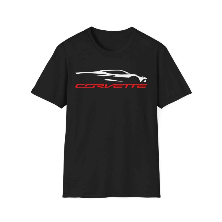 Corvette C8 Silhouette Red/White Shirt