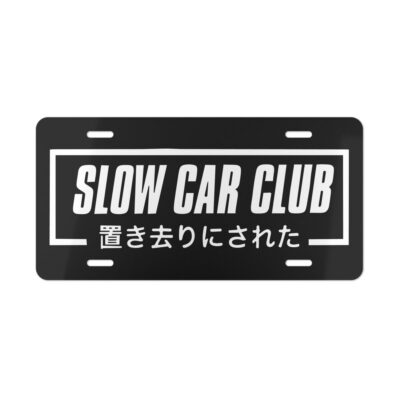 Slow Car Club License Plate