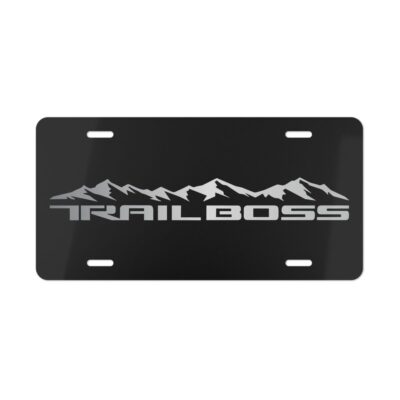 Chevy Trail Boss Mountain License Plate
