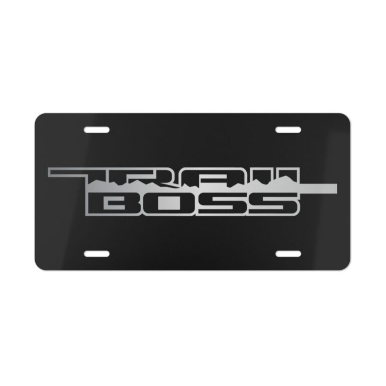 Chevy Trail Boss Outline License Plate