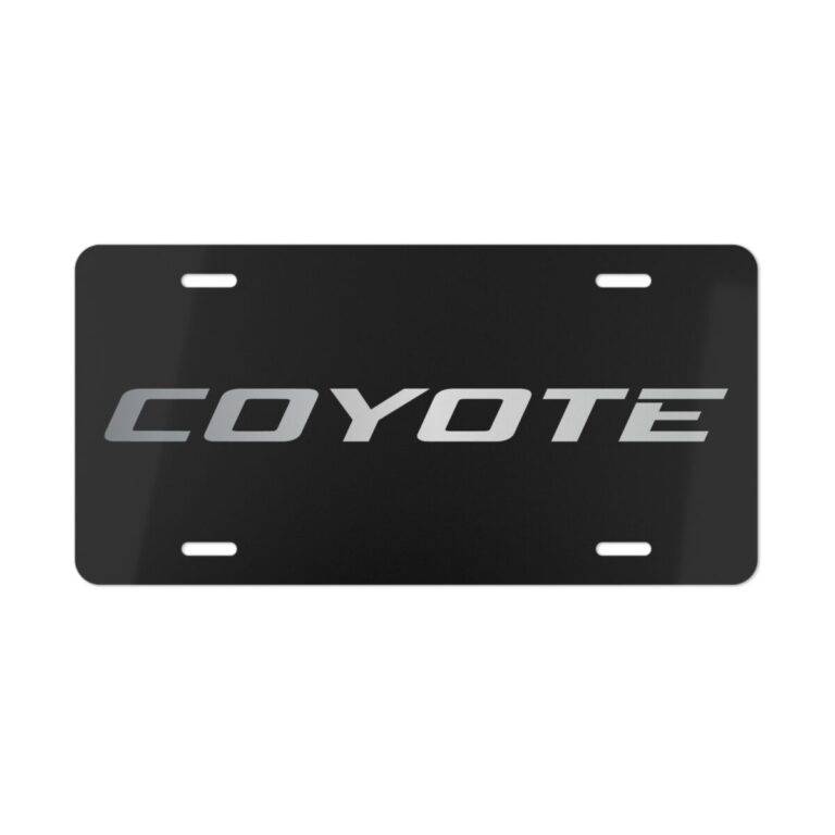 Ford Coyote Silver License Plate