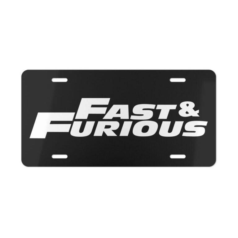 Fast and Furious License Plate