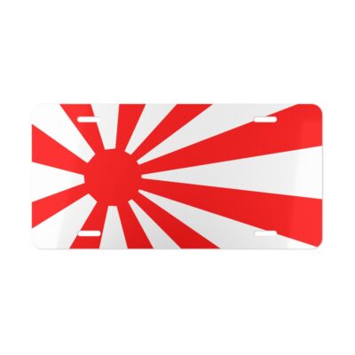 Japanese Rising Sun License Plate