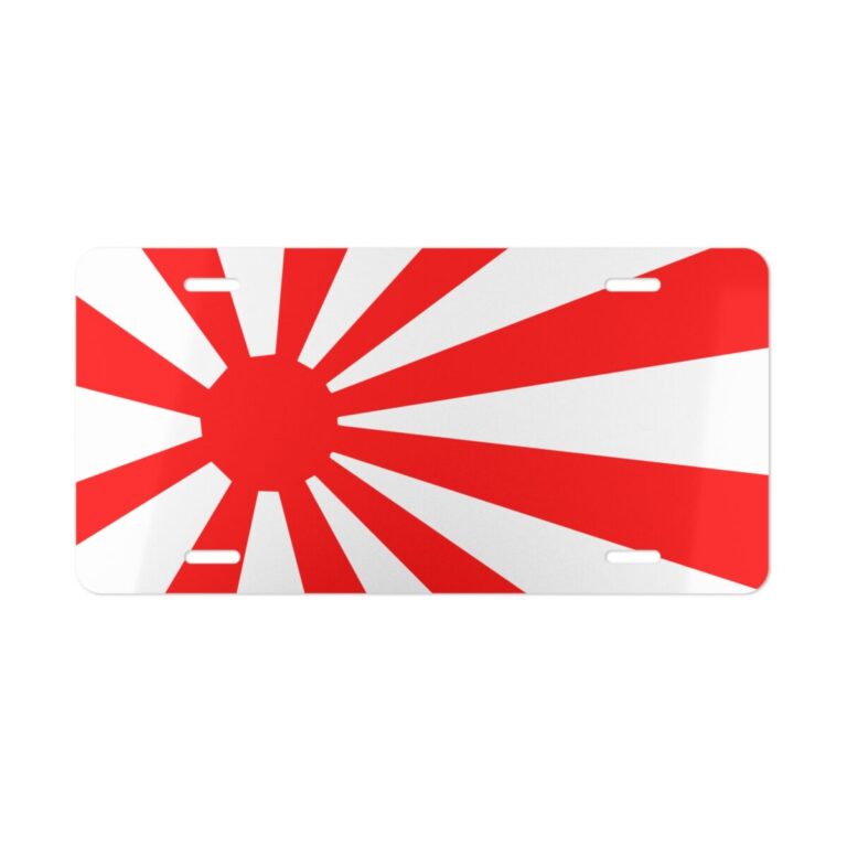 Japanese Rising Sun License Plate