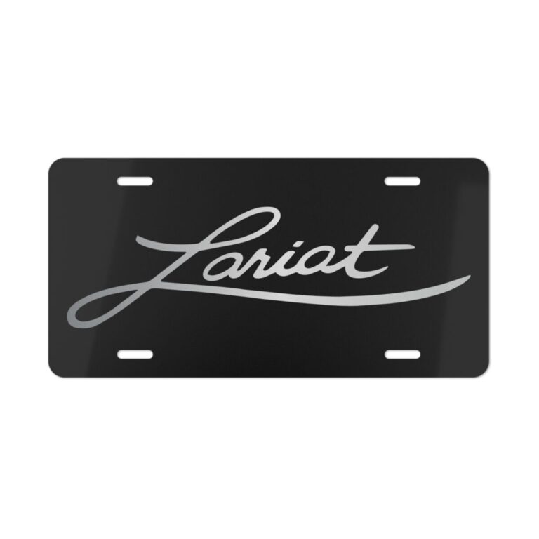 Ford Lariat Script License Plate