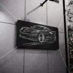 Corvette C8 Line Art Series Garage Banner