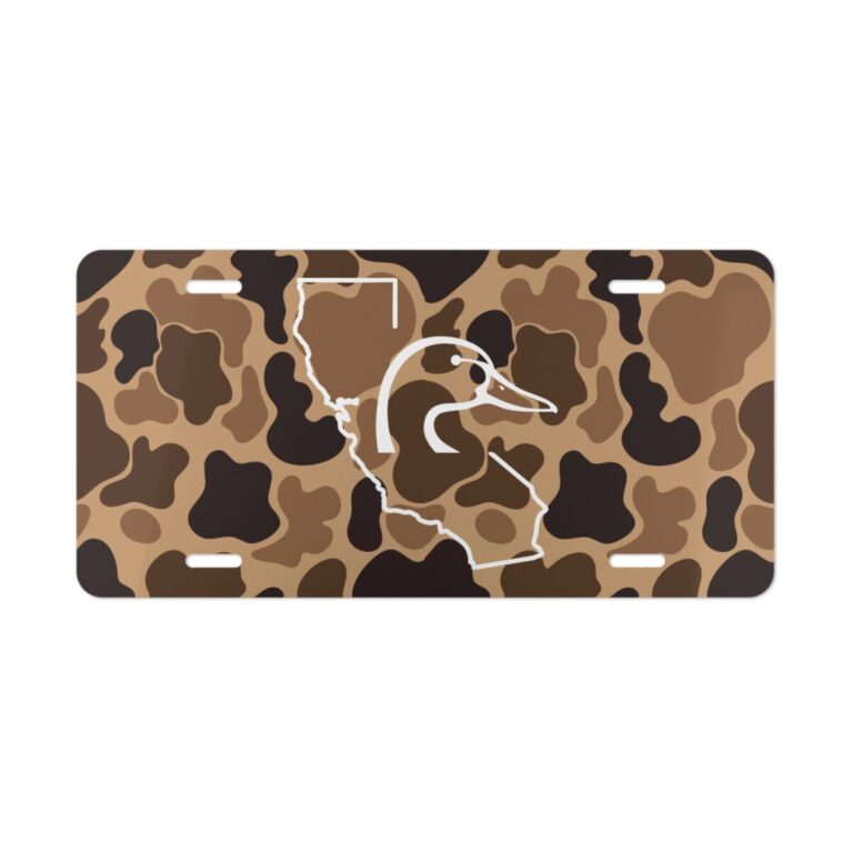 California Ducks Unlimited Camo License Plate