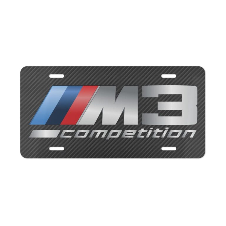 BMW M3 Competition Carbon Fiber License Plate