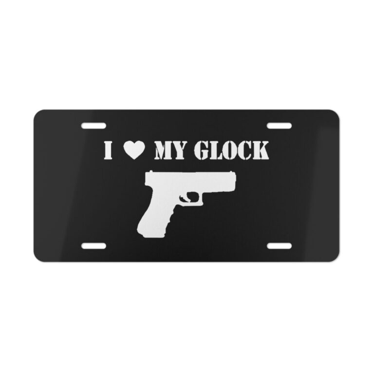 I Love My Glock License Plate