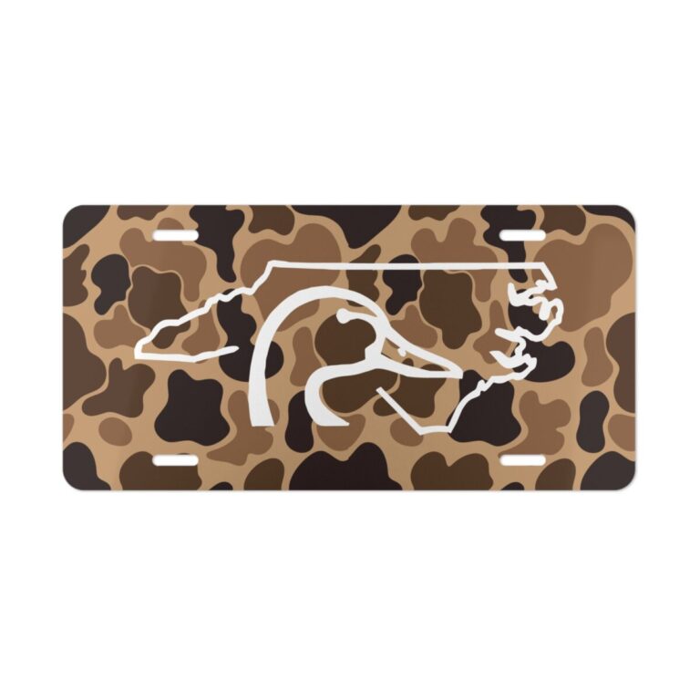 North Carolina Ducks Unlimited Camo License Plate