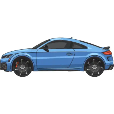 Audi TT 2022 Side Car Toon Decal