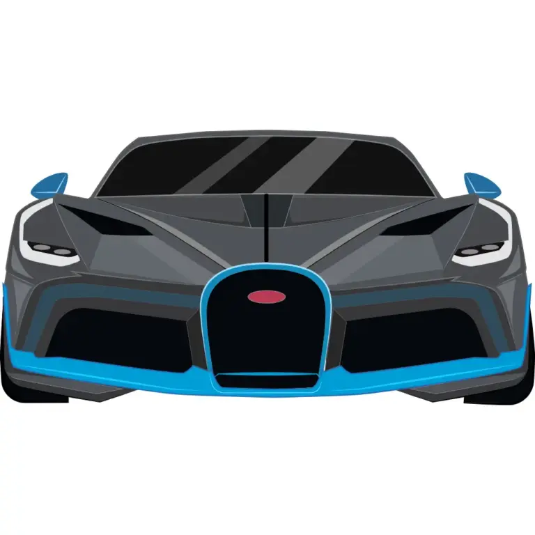 Bugatti Divo Front Car Toon Decal