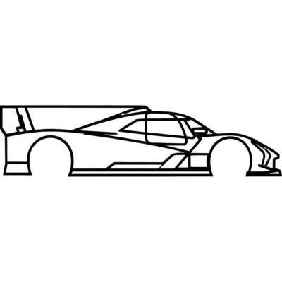 Cadillac V-Series.R Race Car Silhouette Decal