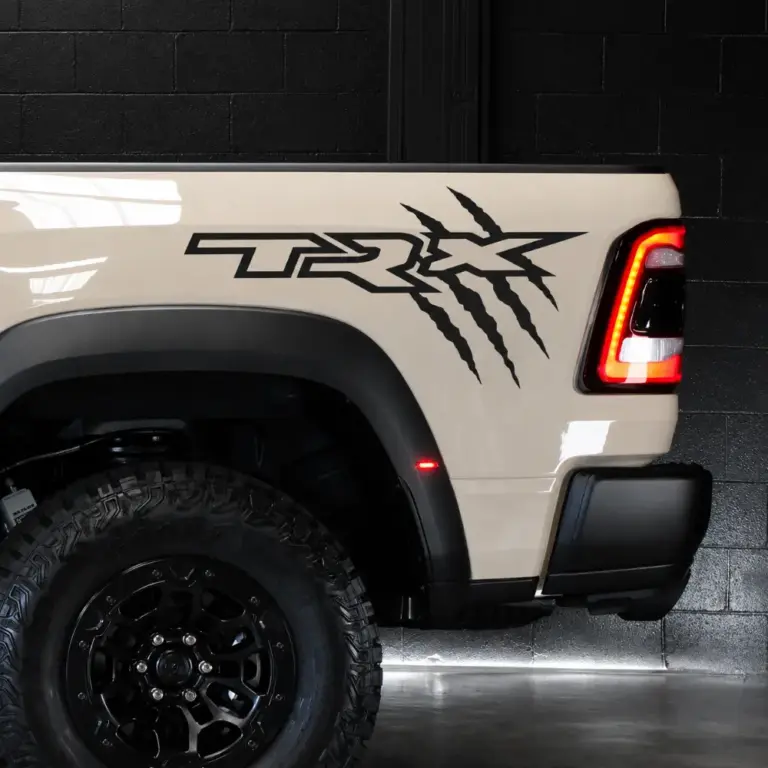 RAM TRX Claw Mark Bedside Decals