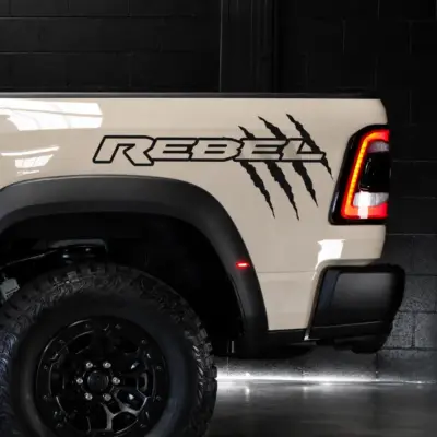 RAM Rebel Claw Mark Bedside Decals