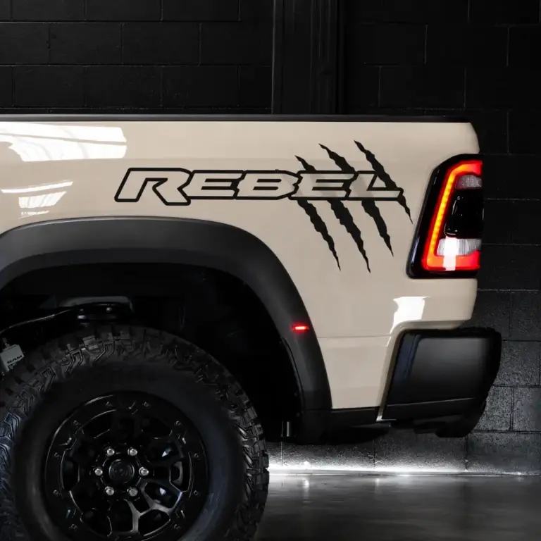 RAM Rebel Claw Mark Bedside Decals