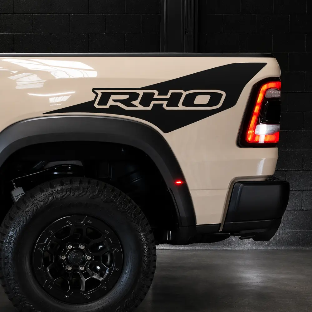 Ram Rho Rear Decal RAM RHO Factory Style Bedside Decals