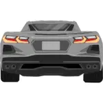 Chevrolet Corvette 2022 Rear Car Toon Decal