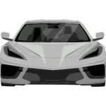 Chevrolet Corvette 2022 Front Car Toon Decal