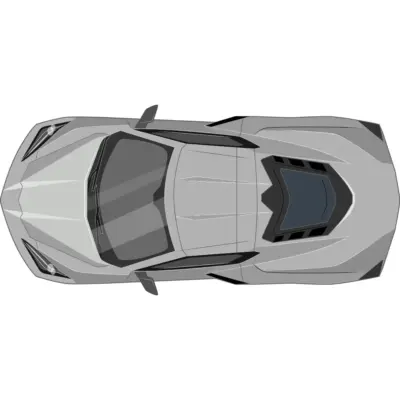 Chevrolet Corvette 2022 Top Car Toon Decal