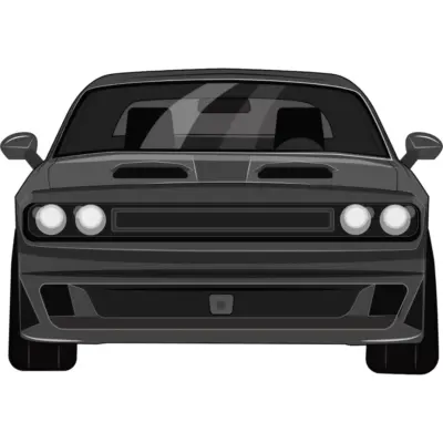 Dodge Challenger SRT 2022 Front Car Toon Decal