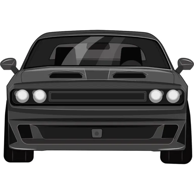 Dodge Challenger SRT 2022 Front Car Toon Decal
