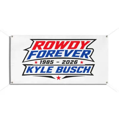 Kyle Busch Rowdy Forever Garage Banner