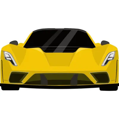 Hennessey Venom F5 Front Car Toon Decal