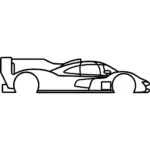 Porsche 963 Racing Silhouette Decal