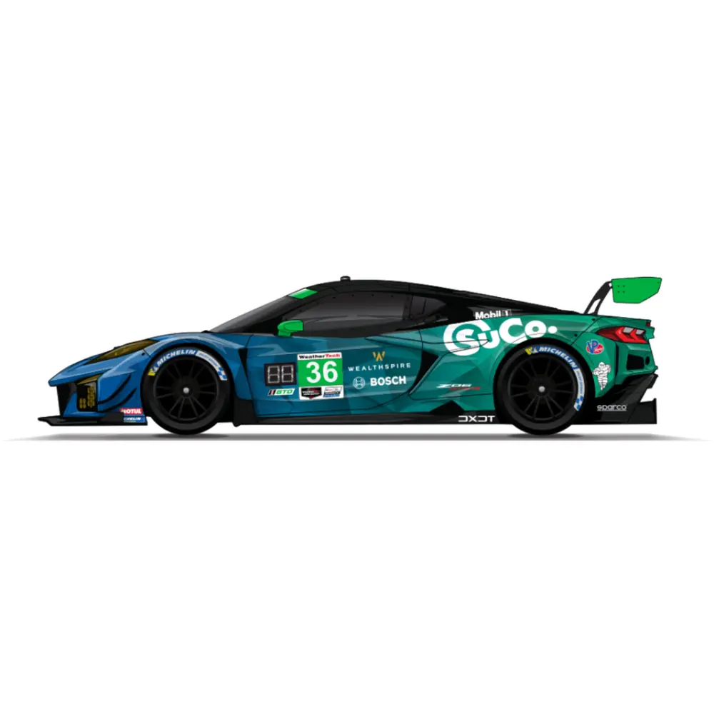 DXDT Racing No. 36 Chevrolet Corvette Z06 GT3.R Decal