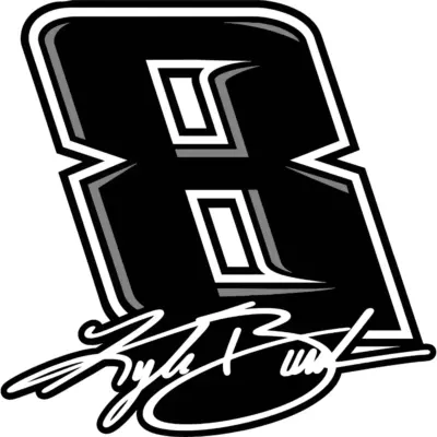 Kyle Busch 8 Signature Tribute Black Decal