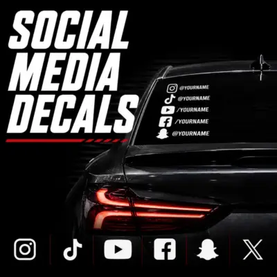 Custom Social Media Decals