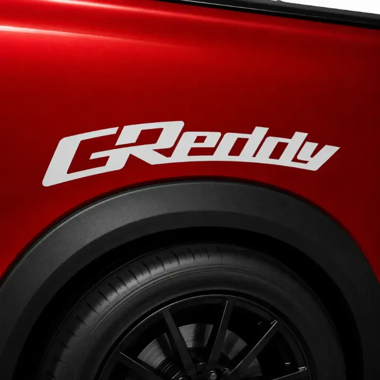 Greddy Curved Fender Decal