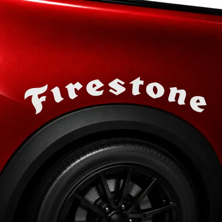 Firestone Tires Curved Fender Decal