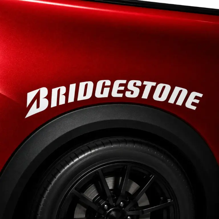 Bridgestone Tires Curved Fender Decal
