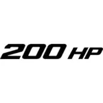 200 HP Decal