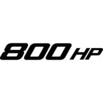 800 HP Decal