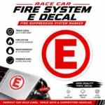 Race Car Fire Extinguisher E Decal