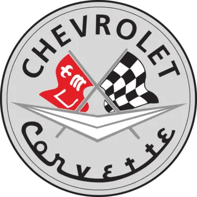 C1 Corvette Crossed Flags Decal