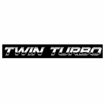 Twin Turbo Chrome Badge