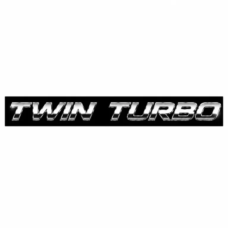 Twin Turbo Chrome Badge