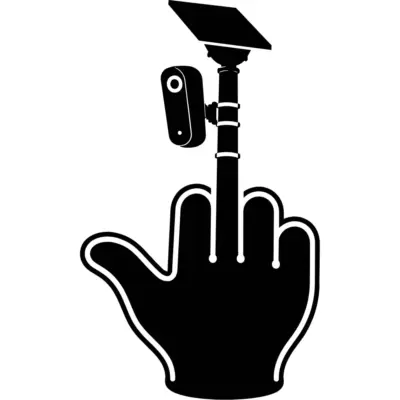 Flock Camera Middle Finger Decal
