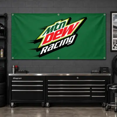 Mountain Dew Racing Garage Banner