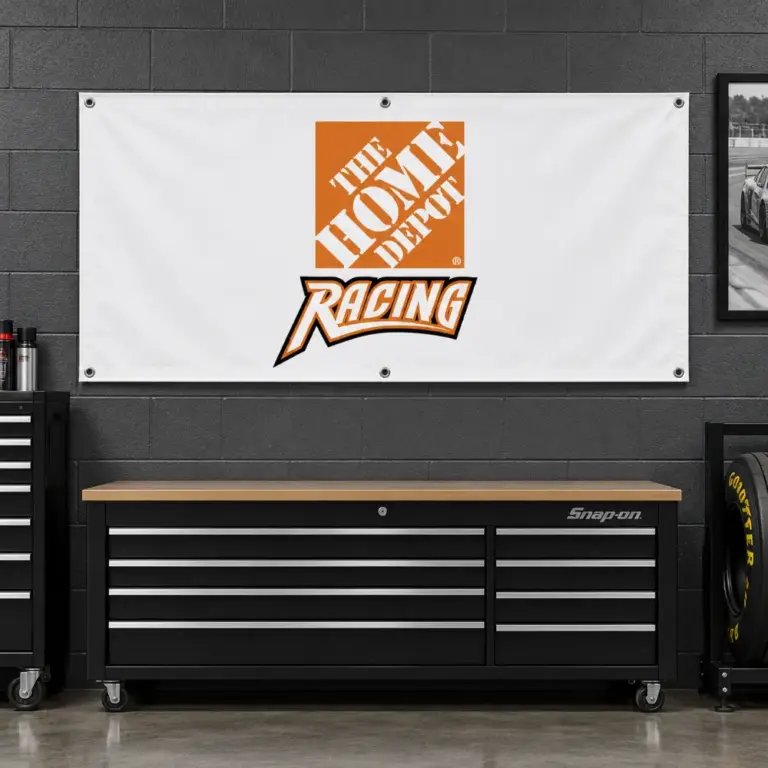 The Home Depot Racing Garage Banner