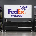 FedEx Racing Garage Banner