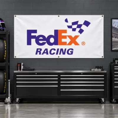 FedEx Racing Garage Banner